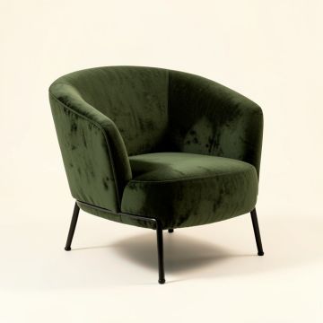 Larkin 30 '' Wide Velvet Papasan Chair (synthetic illustration; no displayed measurements)