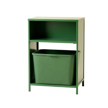 Field Bluff Freestanding Pull-Out Hamper Cabinet - Green