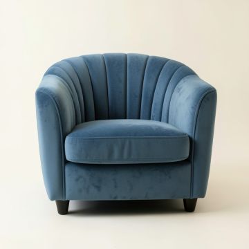 Cliff Bend Upholstered Armchair - Blue (synthetic illustration; no displayed measurements)