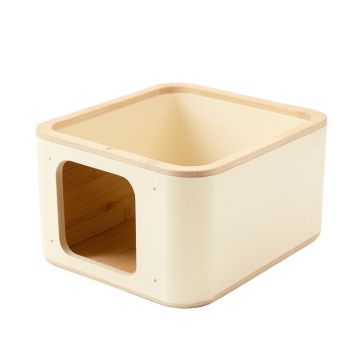 Olive Dell Empty Furniture-Style Litter Enclosure - Cream