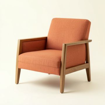 Cedar Edge Upholstered Armchair - Terracotta (synthetic illustration; no displayed measurements)