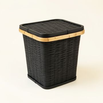 Cliff Branch Laundry Hamper - Black (synthetic illustration; no displayed measurements)