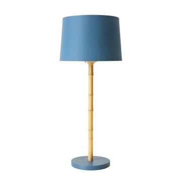 Summit Crossing Floor Lamp With A Plain Fabric Shade - Blue