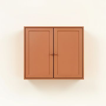 Maple Bend Wall-Mounted Entry Cabinet - Terracotta (synthetic illustration; no displayed measurements)
