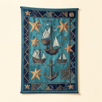 Ambesonne Ships Wheel Tapestry (synthetic illustration; no displayed measurements)
