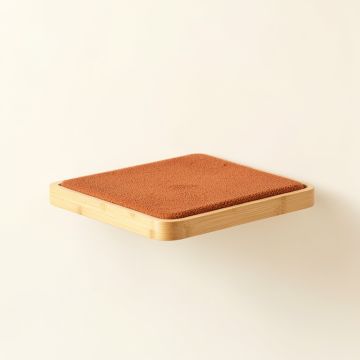Rowan Crest Wall-Mounted Cat Perch - Terracotta (synthetic illustration; no displayed measurements)