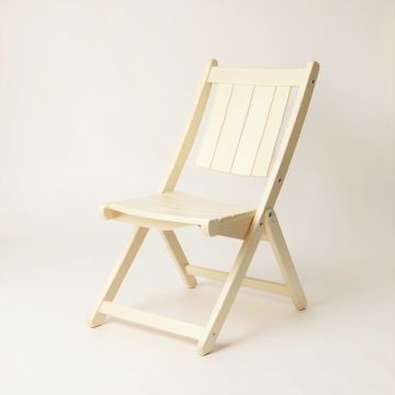 Ridge Arc Folding Outdoor Chair - Cream (synthetic illustration; no displayed measurements)