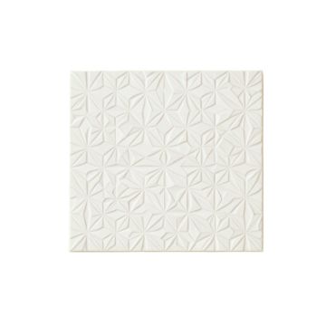 Elm Branch Uninstalled Square Decorative Tile - White