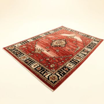 Hyeon Power Loom Red/Ivory/Black Rug (synthetic illustration; no displayed measurements)