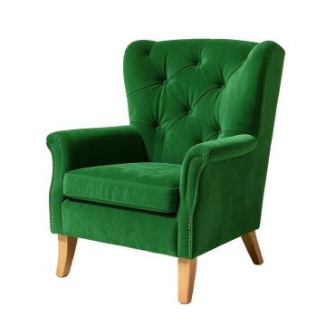 Masham 28.5 '' Wide Tufted Polyester Wingback Chair (synthetic illustration; no displayed measurements)