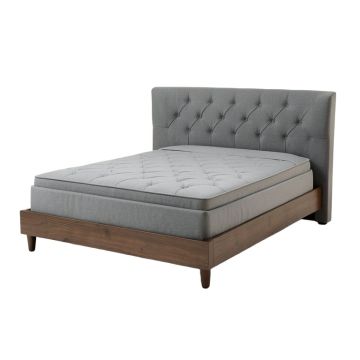 Park Avenue Tufted Upholstered Low Profile Platform Bed