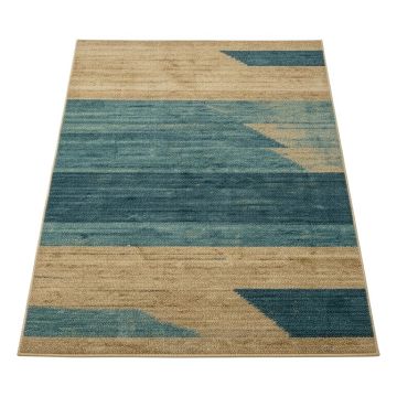 Mcphail Flatweave Oatmeal/Teal/Blue Indoor/Outdoor Area Rug