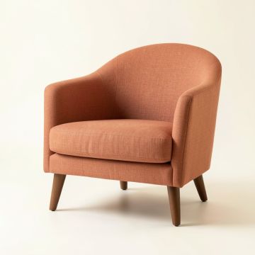 Heath Bridge Upholstered Armchair - Terracotta (synthetic illustration; no displayed measurements)