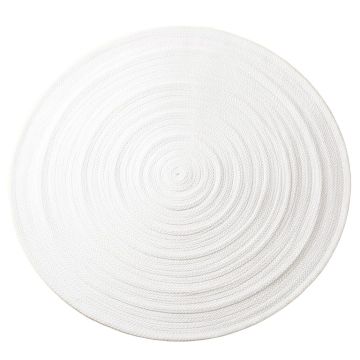 Maple Bend Round Area Rug - White