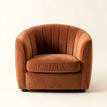 Juniper Crossing Upholstered Armchair - Terracotta (synthetic illustration; no displayed measurements)