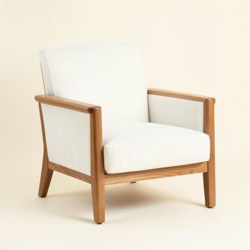 Pine Brook Upholstered Armchair - White (synthetic illustration; no displayed measurements)