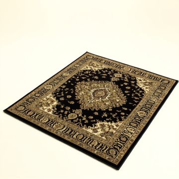 Ottis Oriental Oriental Black/Tan Area Rug (synthetic illustration; no displayed measurements)