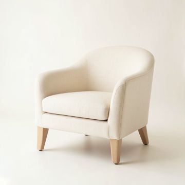 Holly Brook Upholstered Armchair - Cream (synthetic illustration; no displayed measurements)