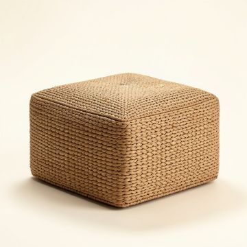 Woven Pouf (synthetic illustration; no displayed measurements)