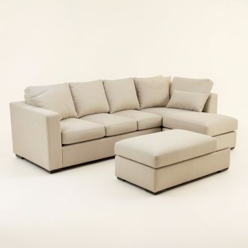Everleigh 105 '' Wide Reversible Sofa & Chaise With Ottoman (synthetic illustration; no displayed measurements)