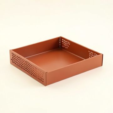 Meadow Field Empty Under-Desk Cable Tray - Terracotta (synthetic illustration; no displayed measurements)