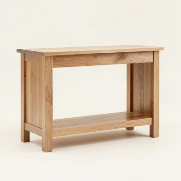 Meldrum Solid Wood Console Table (synthetic illustration; no displayed measurements)