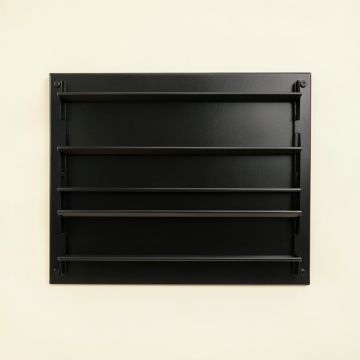 Bay Branch Empty Wall-Mounted Tool Organizer Panel - Black (synthetic illustration; no displayed measurements)