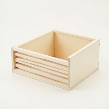 Oak Canyon Empty Furniture-Style Litter Enclosure - Ivory (synthetic illustration; no displayed measurements)