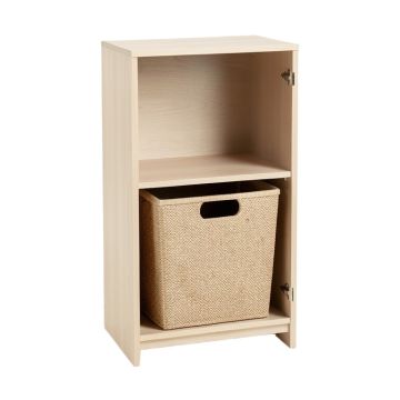 Sage Crossing Freestanding Pull-Out Hamper Cabinet - Beige
