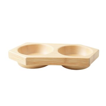 Harbor Crest Pet Feeding Stand With Two Plain Empty Bowls - Ivory