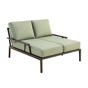 Tripp Patio Daybed With Sunbrella Cushions (synthetic illustration; no displayed measurements)