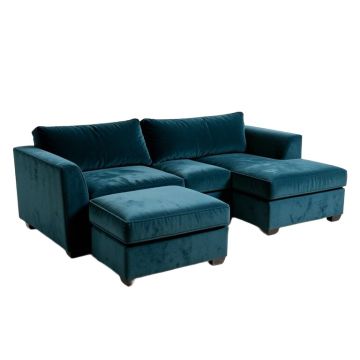 Cheeseman 89 '' Wide Velvet Sofa & Chaise
