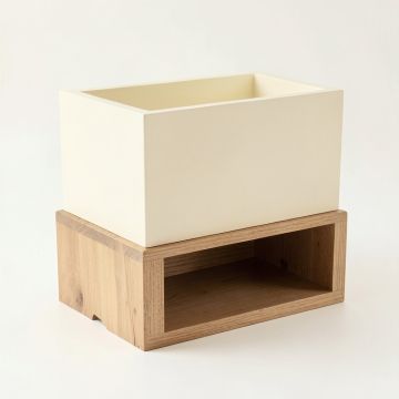 Glen Bend Empty Raised Planter - Cream (synthetic illustration; no displayed measurements)