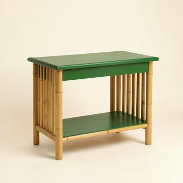 River Arc Small Writing Desk - Green (synthetic illustration; no displayed measurements)