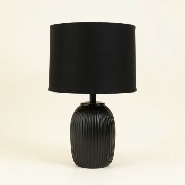 Ridge Crossing Table Lamp With A Plain Fabric Shade - Black (synthetic illustration; no displayed measurements)
