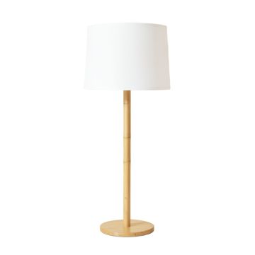 Flint Bend Floor Lamp With A Plain Fabric Shade - White
