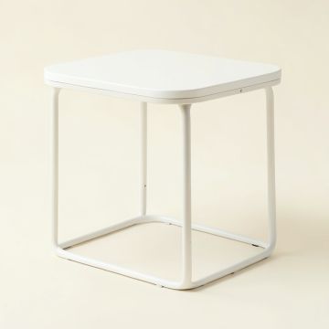 River Bridge Compact Balcony Table - White (synthetic illustration; no displayed measurements)