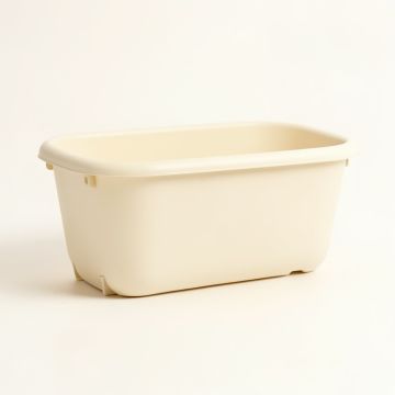Harbor Crest Empty Railing Planter With Integral Brackets - Cream (synthetic illustration; no displayed measurements)