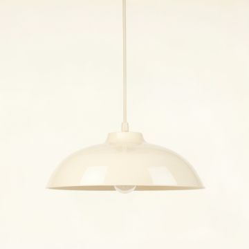 Cliff Bridge Pendant Light Suspended From One Plain Cable - Cream (synthetic illustration; no displayed measurements)