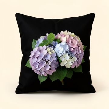 Thijmen Hydrangea Bunch Floral Throw Pillow (synthetic illustration; no displayed measurements)
