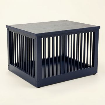 Bay Crest Empty Furniture-Style Pet Crate - Navy (synthetic illustration; no displayed measurements)