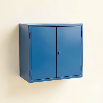 Rowan Edge Wall-Mounted Entry Cabinet - Blue (synthetic illustration; no displayed measurements)