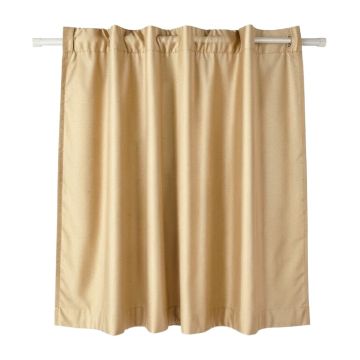 Bathroom Geometric Semi-Sheer Rod Pocket Curtain Panels