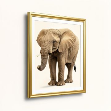 Elephant - Picture Frame Graphic Art Print On Paper (synthetic illustration; no displayed measurements)