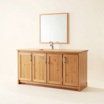 Aneira Full 60 '' Double Bathroom Vanity Set (synthetic illustration; no displayed measurements)