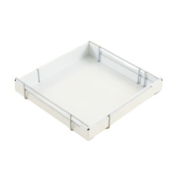 Ridge Bend Empty Under-Desk Cable Tray - White (synthetic illustration; no displayed measurements)