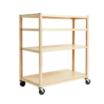 Moss Canyon Empty Rolling Workshop Cart - Beige