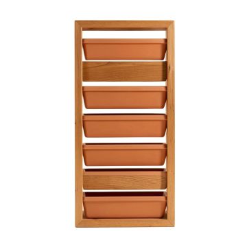 Holly Canyon Empty Vertical Garden Frame - Terracotta