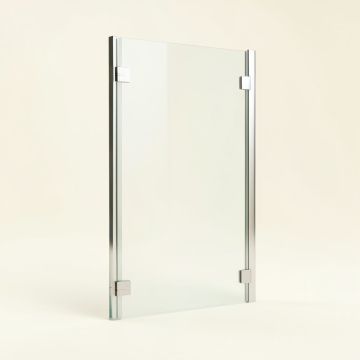Pratika 41.62 '' W X 56 '' H Pivot Frameless Tub Door (synthetic illustration; no displayed measurements)
