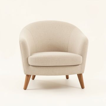 Harbor Branch Upholstered Armchair - Beige (synthetic illustration; no displayed measurements)